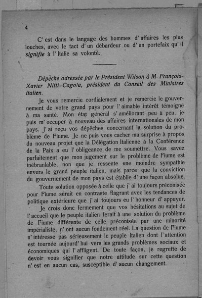 Actes et communiqués du bureau des relations extérieures du 28 novembre 1919 au 1er mai 1920